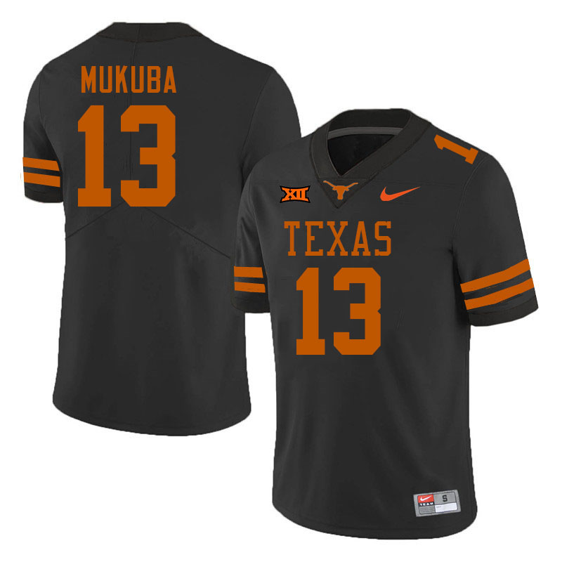 Men #13 Andrew Mukuba Texas Longhorns College Football Jerseys Stitched-Black